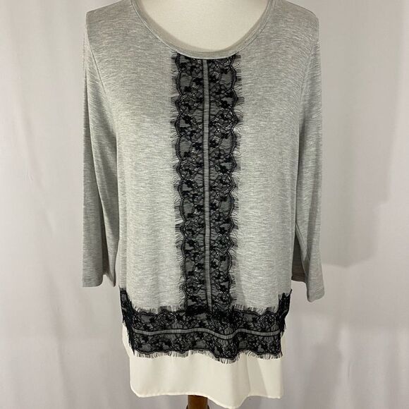 NWT Talbots Lace Border Top - Picture 1 of 8